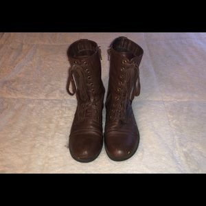 Brown Combat Boots